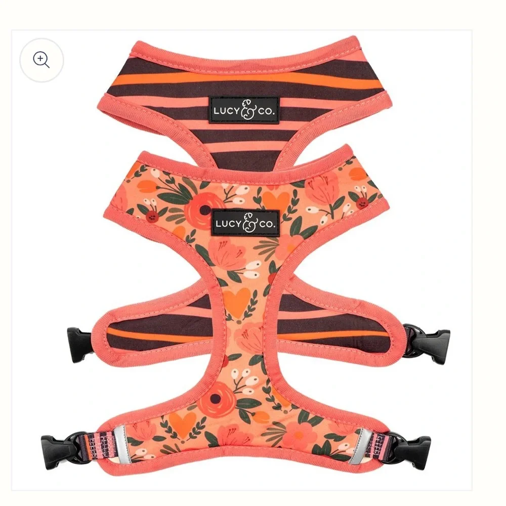 Lucy and Co. Posy Pink Reversible Harness size XL